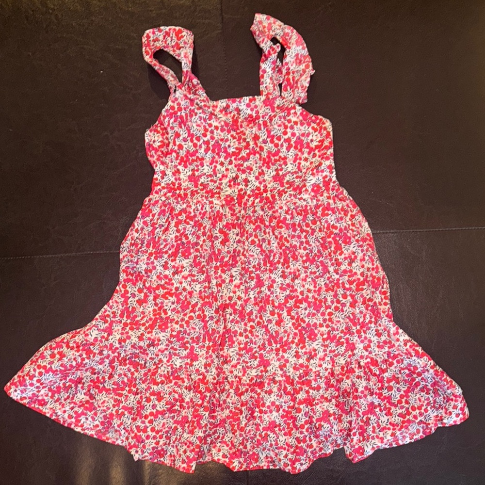 Floral Pink Dress with Bow Straps